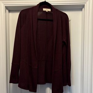 LOFT Women's Deep Burgundy Cardigan